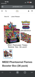 ME02 Phantasmal Flames Booster Box (36 pack)