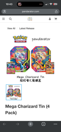 Mega Charizard Tin (4 Pack)
